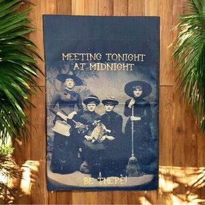NEW ‘Meeting Tonight at Midnight Be There’ Garden Flag